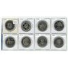 Image 1 : Set of 8 Winnipeg Trade Dollars dating from 1974 to 1980. Uncirculated.