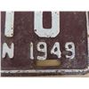 Image 2 : 1949 sask. License plate- 91-716