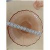 Image 4 : Depression pink open rose centerpiece low bowl with pitcher