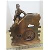 Image 4 : Vintage bronze bucking broslin clock, horse and rider clock