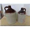 Image 1 : Pair of vintage whisky stone ware jugs- has cracks