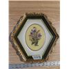 Image 3 : Pair of vintage needle work embriodery cross stitch wall hangings- 13"x12.5"
