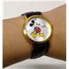 Image 3 : Lorus Disney Mickey Mouse Gold tone, Black Leather Band Wrist Watch