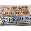 Image 2 : 1971, 1975, 1976 Saskatchewan License Plates x 6