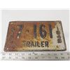 Image 1 : 1948 SK trailer plate