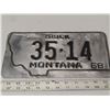 Image 1 : 1968 Montana truck licence plate