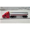 Image 1 : Peterbilt tanker, semi truck and trailer - 20.5" red cab