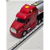 Image 2 : Peterbilt tanker, semi truck and trailer - 20.5" red cab