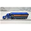 Image 1 : International semi truck and trailer - 21" blue cab