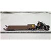 Image 1 : Kenworth "Flatbed" semi truck and trailer - 17.5" black cab