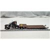 Image 4 : Kenworth "Flatbed" semi truck and trailer - 17.5" black cab