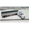 Image 2 : Kenworth grain hauler, semi truck and trailer - 17.5" white cab