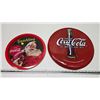 Image 1 : 15" Coca-Cola button sign, w/ 12.5" Coca-Cola tray