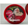 Image 2 : 15" Coca-Cola button sign, w/ 12.5" Coca-Cola tray