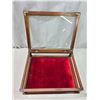 Image 1 : Large glass framed display case - 23"x18"x6.5"H
