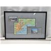 Image 1 : Framed glass map print of Weymouth - 23.5"x15.5"