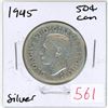 Image 1 : 1945 Canadian silver 50 cent coin