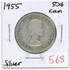 Image 1 : 1955 Canadian silver 50 cent coin