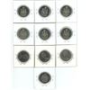 Image 2 : 10 Canadian nickel 50 cent coins - 1968-1975 & 2002