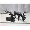 Image 1 : 2 Metal reindeer ornaments - 8"L x 8"H