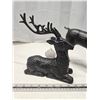 Image 2 : 2 Metal reindeer ornaments - 8"L x 8"H