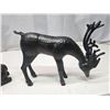Image 3 : 2 Metal reindeer ornaments - 8"L x 8"H