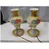 Image 2 : two working table lamps with floral print