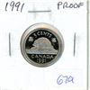 Image 1 : 1991 Nickel 5 Cents. Proof with Ultra Heavy Cameo.