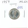 Image 1 : 1959 Canadian Silver 10 Cents. MS-64. Bright White.
