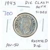 Image 1 : 1943 Canadian Silver 25 Cents. Coin displays a Die Clash on both sides of the coin as well as a Rota