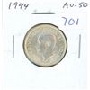 Image 1 : 1944 Canadian Silver 25 Cents. AU-50. Nice.