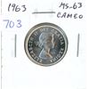 Image 1 : 1963 Canadian Silver 25 Cents. MS-63 with Cameo.