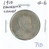 Image 1 : 1910 Edwardian Leaves Canadian Silver 50 Cents. G-6.