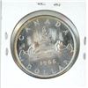 Image 2 : 1966 Large Beads Canadian Silver Dollar. MS-63 with Cameo. Nice.