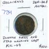 Image 1 : Roman Empire. Emperor Gallienus (260 – 268 AD) Antoninianus. Reverse DIANAE CONS AVG with s