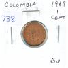Image 1 : Colombia. 1969 1 Cent. BU.