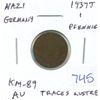 Image 1 : Nazi Germany. 1937J 1 Pfennig. AU with Traces of Lustre.