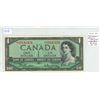 Image 1 : 1954 $1 Replacement. Beattie-Rasminsky signatures. *A/A Replacement Prefix. BC-37bA. AU-50. Top left