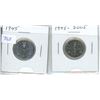Image 1 : Set of 2 Canadian World War II 5 Cents. Includes 1945 V For Victory Nickel (the last year of WWII) p