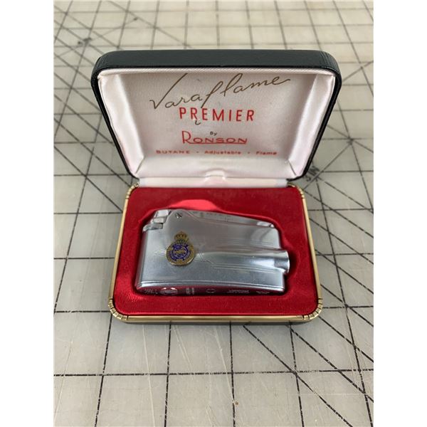 VINTAGE CASED ROBSON LIGHTER CANADA DEFENCE RESEARCH