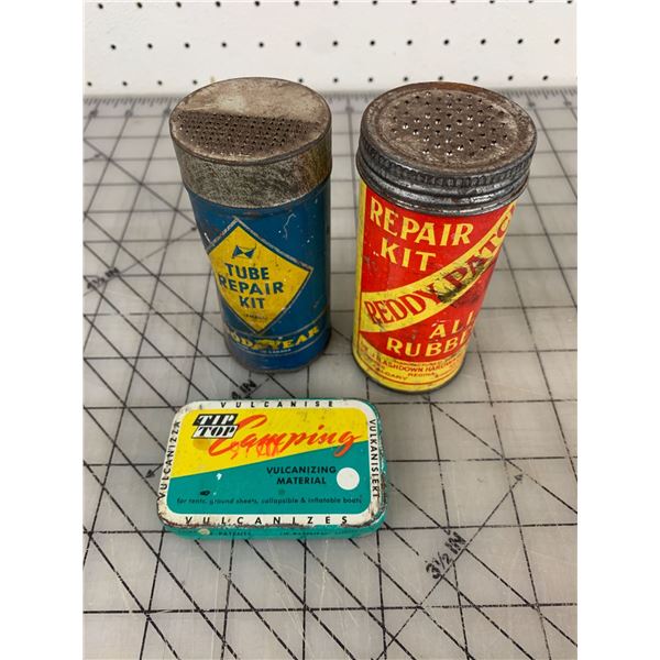LOT OF VINTAGE TIRE PATCH TINS