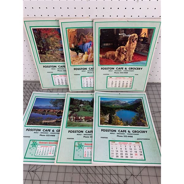 VINTAGE FOSSTON SASKATCHEWAN CALENDARS