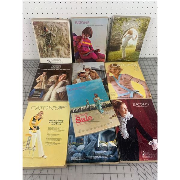 LOT OF VINTAGE SEARS AND EATONS CATALOGUES