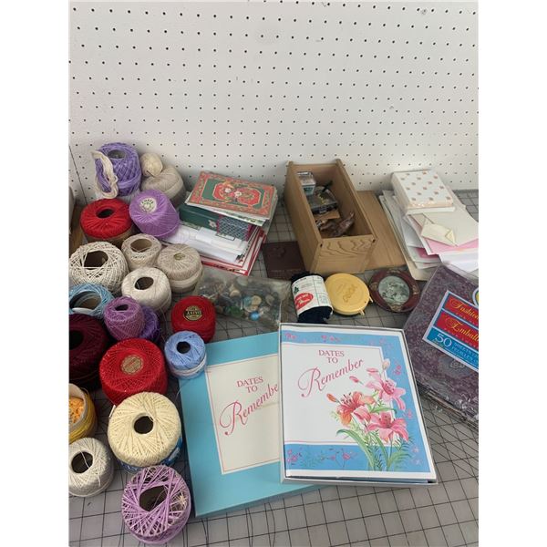 LOT OF CRAFT SUPPLIES UNUSED GREETING CARDS ETC