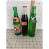 Image 1 : VINTAGE UNOPENED SODA POP BOTTLES COKE 7UP SPRITE