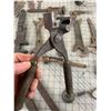 Image 2 : ANTIQUE TOOL LOT BULLET MOULD DRAW KNIFE WRENCHES ETC