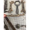 Image 3 : ANTIQUE TOOL LOT BULLET MOULD DRAW KNIFE WRENCHES ETC