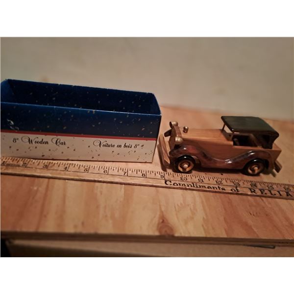 Vintage wooden model car