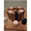 Image 1 : Vintage Wooden Poker Chip holder and chips