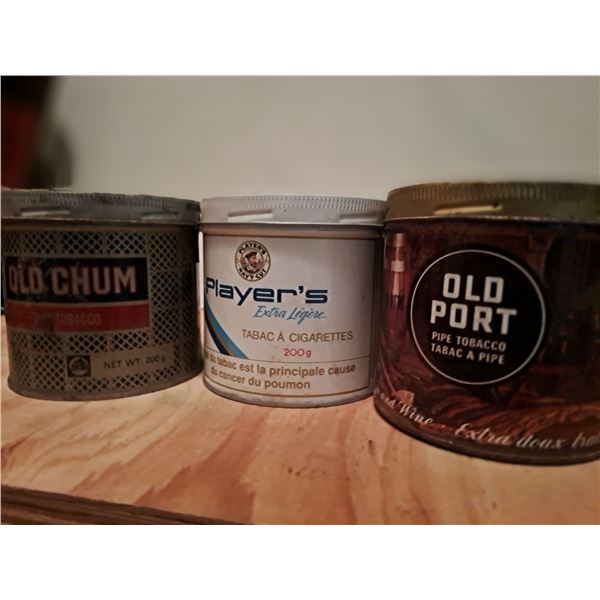 NO barcodes - Old Port Pipe Tobacco, Player's Extra Light Tobacco, Old Chum Imperial Pipe Tobacco